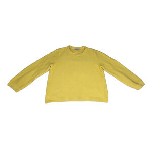 Vintage Orvis Sweater Mens Sz Large Yellow Cable Knit Cabincore y2k Cottagecore